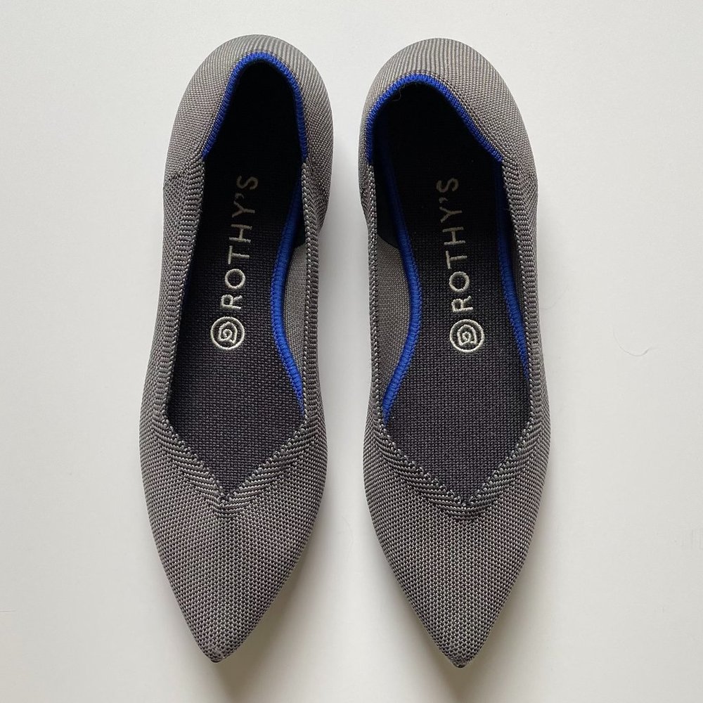Rothy's The Point Pebble Gray 9